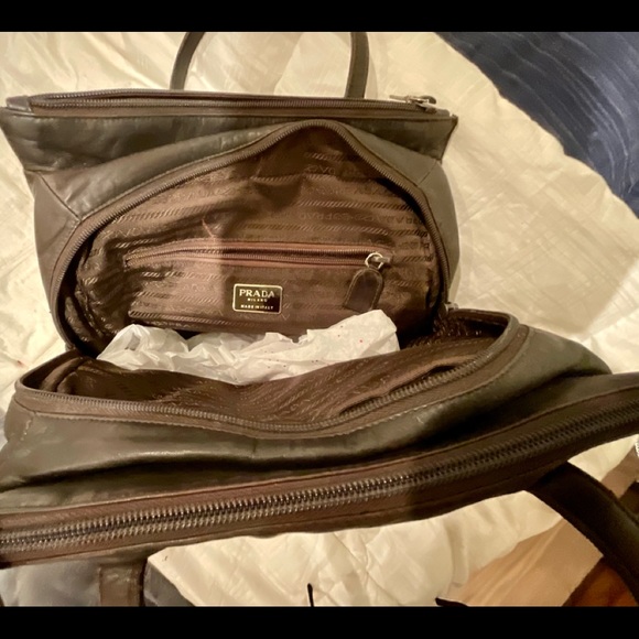 PRADA BAG, BROWN LEATHER - Picture 5 of 6